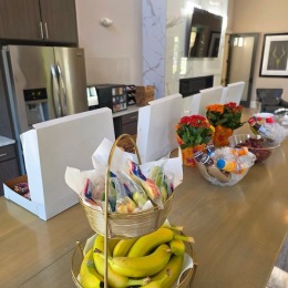 a table with food